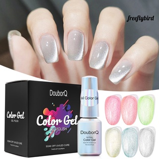 freeflybird 6Pcs/Set 7ml Water Sense Nail Color Polish Cat Eye Effect Multiple Colors Manicure Poly Soak Off Building Gel for Female