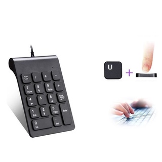amp* Mini Digital 18-key Numeric Keypad Numpad Number Pad Keyboard for Accounting Teller Laptop Tablets (4)