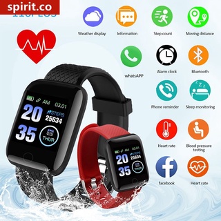 [hot] reloj inteligente 116 plus/pantalla a color/monitor de ritmo cardíaco/presión arterial/rastreador de movimiento ip67/impermeable