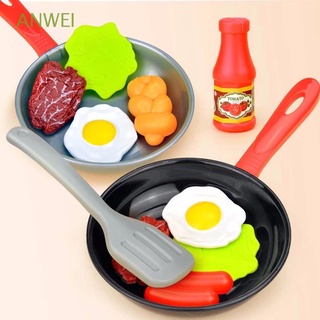 ANWEI Girl Gift Miniature Kitchen Bread Simulation Food Play Kitchen Toy Set Cooking Play Hot Dog House Toy Steak Simulation Cookware Vegetable Children Pretend Play Kitchen/Multicolor