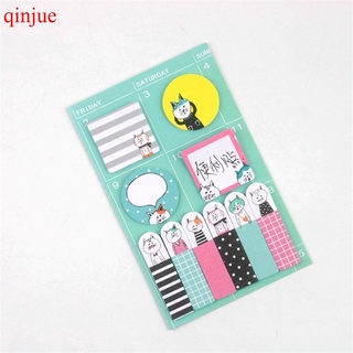 QINJUE Animal Party Schedule Marker Self-Adhesive Memo Pad Sticky Note Bookmark (4)