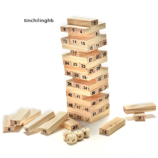 [tinchilinghb] jenga juego de madera tumbling stacking tower bloques de construcción educativos juguetes de niños [caliente]