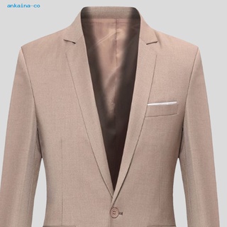ankaina Trendy Men Blazer Single Button Slim Business Blazer Skin-Touch Male Clothing (6)