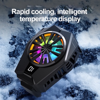 ready stock Mobile Phone Radiator L05 Gaming Cooler Universal Portable Phone Cooling Fan Case With Temperature Digital Display