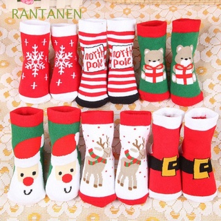 RANTANEN Calcetines Suaves Otoño Medio Tubo Medias Navidad Invierno Niños Niñas Engrosamiento Algodón/Multicolor