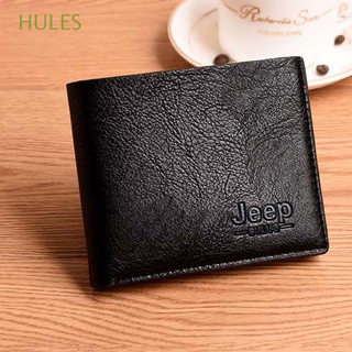 HULES Gift Card Holder Luxury Coin Bag Men Wallets Light Brown Khaki Male Wallet Slim PU Leather High Quality Money Purse/Multicolor