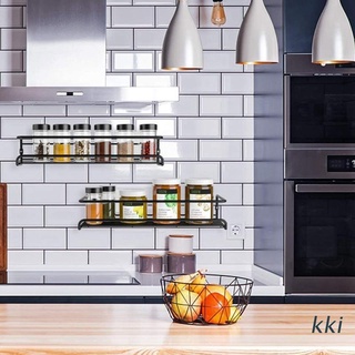 kki. organizador de especias de cocina de una sola capa, color negro