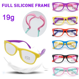 Gafas ultraligeras para niños Anti-azul rayos de silicona gafas Anti-azul luz gafas de cuidado de la visión marco suave niños niñas moda