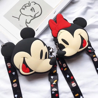 Nueva moda de silicona suave riendo Micky Minnie Mouse bolso de monedas bolso de la honda