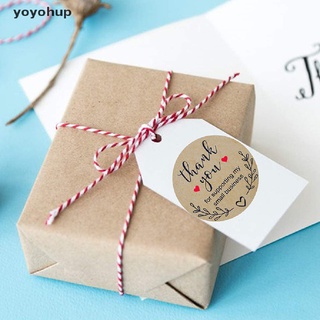 yoyohup 500pcs 1.5 pulgadas papel kraft pegatinas de agradecimiento sello labes regalo embalaje pegatina co