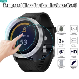 Letra 3 pzs protectores de pantalla Premium para Garmin Vivoactive 3 HD/protectores de pantalla D Smart Watch 9H/vidrio templado transparente