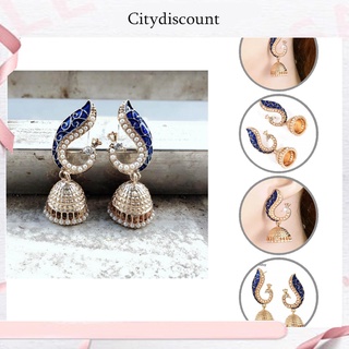 Pendientes de gota de pavo real indio para mujer/pendientes colgantes de perlas de imitación/joyería de linterna