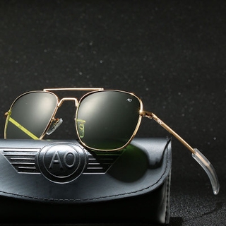 Fashion Aviation AO Sunglasses Men Luxury Brand Classic Vintage Outdoor Metal Square Shade Eyewear For Male UV400