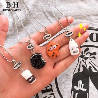 by 2Pcs/Set Cartoon Mini Biscuit Coffee Hamburger Frenchfries Milk Cookie Necklaces (1)