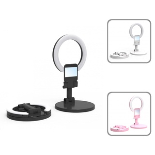 hadatallf.co Dimmable Folding Phone Selfie Ring Fill Light Stand Bracket for Makeup Video