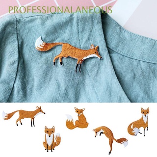 PROFESSIONALANEOUS DIY Craft Trim Iron On Sewing Accessories Patch Embroidery Clothing Accessories Applique Fox Apparel Fabric