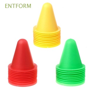 ENTFORM 15Pcs Cones Skate Marker Cones Plastic Football Soccer Rollers Training Equipment Accessories High quality Roller Skating Tool Sports 3 colors Marking Cup/Multicolor