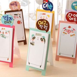 Rainbow 20 PCS Cute animal family post it notes n times can stand up Notepad student message Notepad