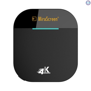 Mirascreen G5 Plus 2.4G/5G WiFi receptor de pantalla 4K UHD TV Stick Miracast DLNA AirPlay pantalla Mirrioring para IOS Android Smart Phone Tablet PC negro