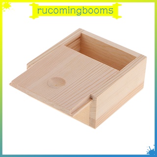 Ru caja De madera Para Berloques/jabón De madera con tapa