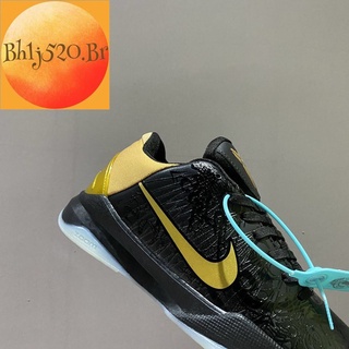 Nike Nike Kobe Preto Ouro 5a generación Tênis De Corrida sapatos Casuais Tênis Para aumentar la Altura Bloggers Venda Promocional Para parejas del mismo Estilo del Campus (3)
