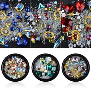 [DIY] Perlas Mixtas De Diamantes De Imitación 3D/Decoraciones De Uñas/Arte Herramienta De Manicura