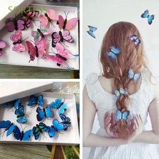 sortess 5 clips de mariposa para el pelo de la mariposa de la tiara de la boda pins fotografía moda joyería caliente nupcial decoración del cabello/multicolor