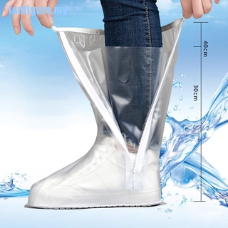 [well] funda de zapatos reutilizables impermeables para lluvia, antideslizante, con cremallera, botas de lluvia ov