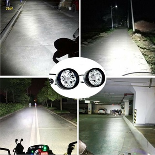 SUN 2 pzs faros antiniebla para motocicleta/luces antiniebla/6 LED/luz de trabajo/lámpara antiniebla/scooter/espejo lateral Moto
