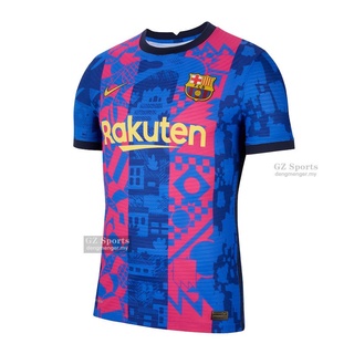 2021-22 : Versión Del Jugador : Tercera Camiseta De Fútbol Barcelona 2021/22