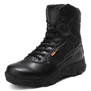 Hombre botas tácticas 39-47 impermeable botas de combate al aire libre senderismo zapatos Swat Boot Kasut Operasi tentera zapatos de entrenamiento