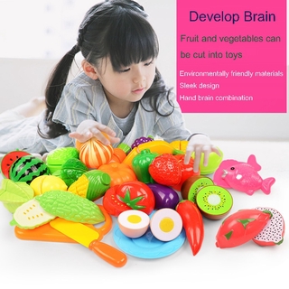 Brinquedo infantil de papel, plástico, frutas, brinquedos, vegetais, comida, cozinha, bebê, clássico, brinquedos educativos infantis (2)