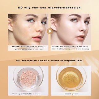 polvo suelto ajuste en polvo control de aceite no removible maquillaje impermeable a prueba de sudor invisible poro polvo ty