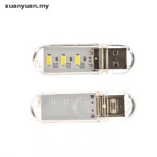 Xuan llavero portátil USB Power 3 LED blanco luz de noche U disco forma de lámpara con cubierta.