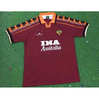 Retro 1988-1999 TopThai calidad Roma Home jersey grado: AAA talla S-2XL