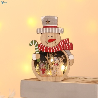Yyhix Mini adornos con colgante De Led De madera colorida Para decoración De fiesta De navidad/jardín De niños (2)