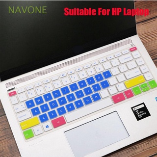 navone - pegatinas para teclado multicolor, duraderas, multicolor, para ordenador, 14 pulgadas, hp, portátil, impermeable, silicona