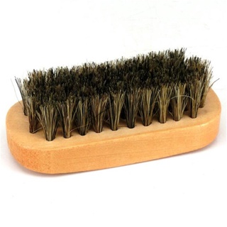 Pig Hair Shoe Shine Brushes With Horse Hair Bristles For Boots Shoes Care Cleaning Brush For Suede Nubuck Boot