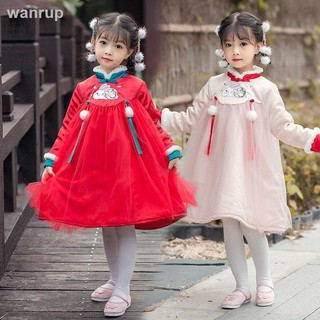Vestido Cheongsam De algodón para niñas 2020