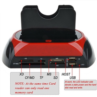 SIDEAGE Nuevo Dual USB 2.0 DHL SATA HDD Estación De Acoplamiento Disco Duro Externo Lector De Tarjetas HD BOX Clon 2.5/3.5 Pulgadas IDE (4)