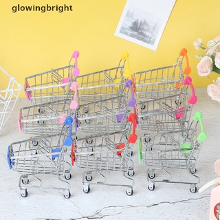 [glowingbright] 1 pieza Mini carrito de compras supermercado carrito de compras juguete de almacenamiento