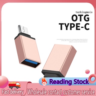 Turk_Universal Type-C a USB adaptador OTG convertidor cabeza para teléfono celular teclado ratón
