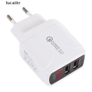 Lucaiitr cargador Adaptador con pantalla Led 2.4a 2 usb puerto De carga rápida Qc3.0 Hub (4)