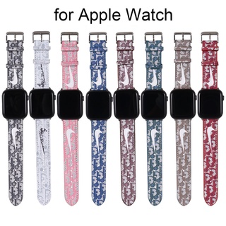 Dior Nike Apple Watch correa de cuero PU deporte reloj banda de repuesto para iWatch Series 3 4 5 6 7