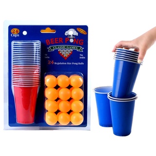 Juego de tazas y bolas de Pong de cerveza Pong juego de cerveza Pong tazas de Pong gigante juego de juego de Pong tazas y bolas conjunto para piscina fiesta Pong tazas y bolas conjunto para acampar Pong tazas y bolas conjunto para playa juegos al aire libre para adultos y familiares (5)
