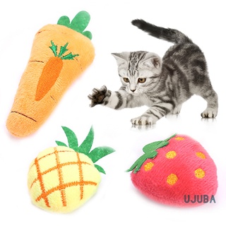 ujuba gatito catnip juguete decorativo cómodo fruta zanahoria gato masticar juguetes para gatito