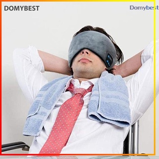 Domybest Bluetooth compatible con el sueño máscara de ojos inalámbrico auriculares de viaje música cubierta de ojos diadema