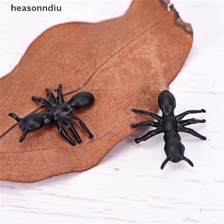 heasonndiu 50 unids/lote de halloween plástico negro hormigas bromas juguetes decoración realista divertido co (3)