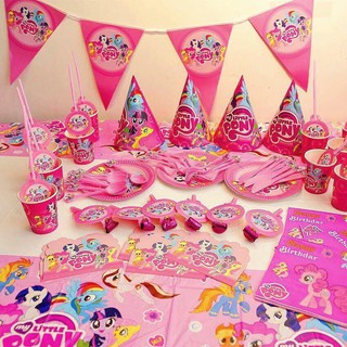 Decoración de fiesta Set My Little Pony cumpleaños para Bady & Kids Party