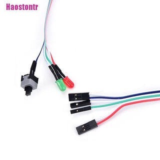 [Haostontr] caso de escritorio ATX encendido interruptor cable reset con luz LED HDD para PC computadora